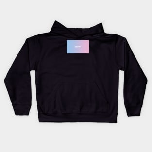 Gradient art 80's meow cute pink blue Kids Hoodie